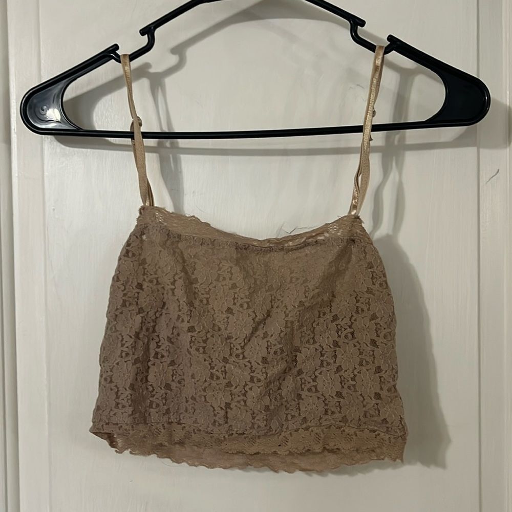 Lace nude bralette top